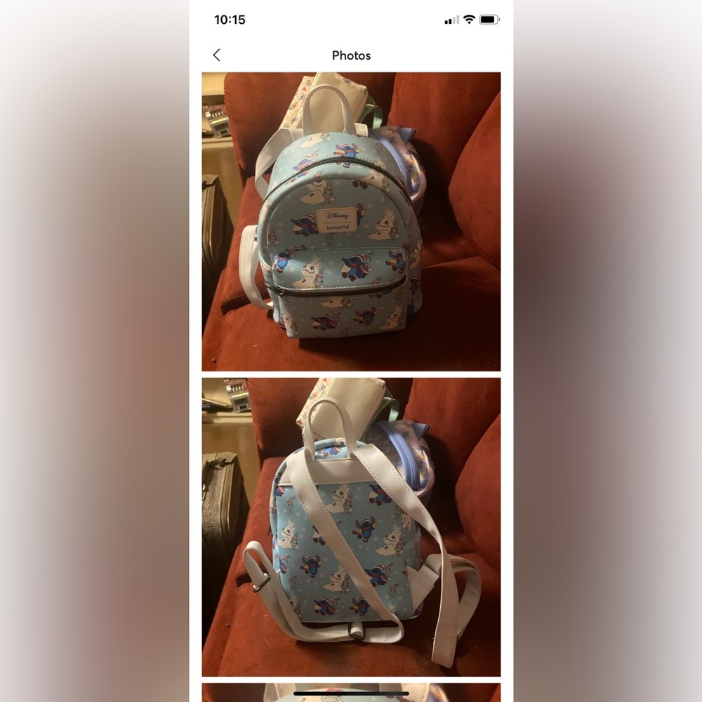 Disney stitch Christmas mini backpack